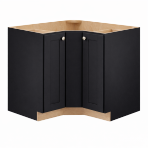 Black Shaker Corner Sink Base Cabinet