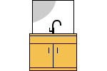 Slim Oak Bathroom Vanity Cabinets