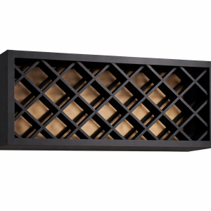 Charcoal Black Shaker Wall Glass Rack Under Cabinet