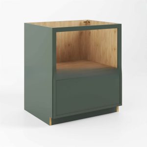 Slim Shaker Green Base Microwave Cabinet