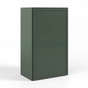 Slim Shaker Green Single Door Wall Cabinet – 42″H – 12″D