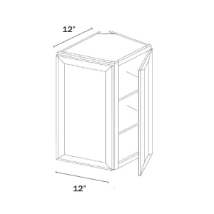 Slim Shaker Green Wall End Cabinet